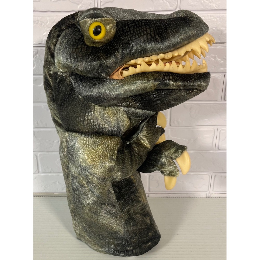 Folkmanis T-Rex Puppet Kids OS Green Tyrannosaurus Rex Dinosaur Hand Puppet